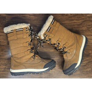 Bearpaw Desdemona Waterproof Hickory Brown Lace-up Winter Boots Size 11